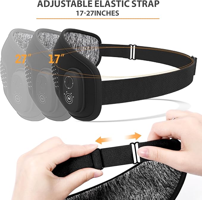 Cordless Heated Eye Mask - Removable Scent Pads, 1200mAh Rechargeable Heated Eye Masks for Dry Eyes,Cordless Eye Heating Pad for Stye Eye Treatment, Warm Compress for Eyes, Gifts for Men Women