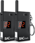 BACtrack Keychain Breathalyzer - Black (2 Pack) | Ultra-Portable Pocket Keyring Alcohol Tester for Personal Use