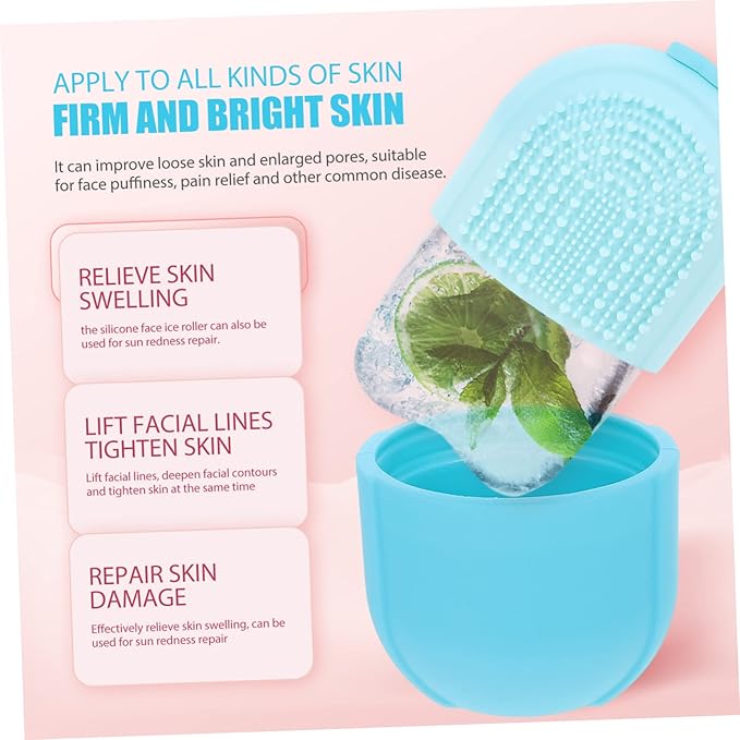 Baluue Ice Cube Roller Facial Ice Roller Massaging Ice Holder for Face and Eye Reusable Skin Roller