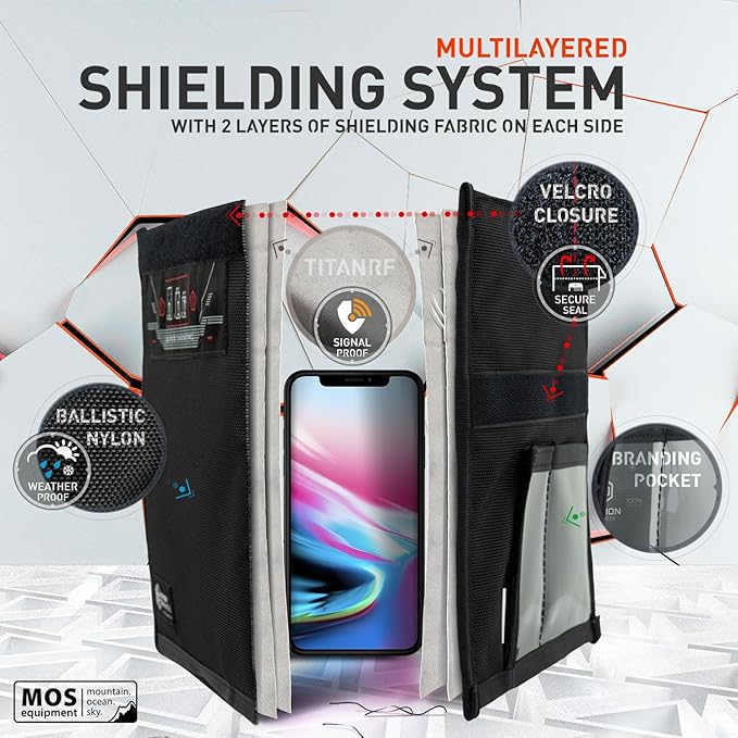 Mission Darkness Non-Window Faraday Bag for Phones (4-Pack) // Signal Blocking Bag Prevents Hacking Tracking Spying, Device Shielding for Law Enforcement Military Digital Forensics, EMP CME Protection