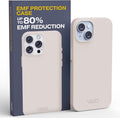 WAVEBLOCK EMF Protection Silicone iPhone Case Compatible with iPhone 15, Radiation Blocker, 5G Shield Reduction, Lightweight, USA Patented and Tested in FCC Lab, Stone