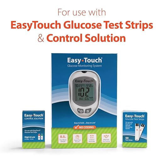 Easy Touch Glucose Meter Kit Combo (Includes Meter Kit and 100 Test Strips)