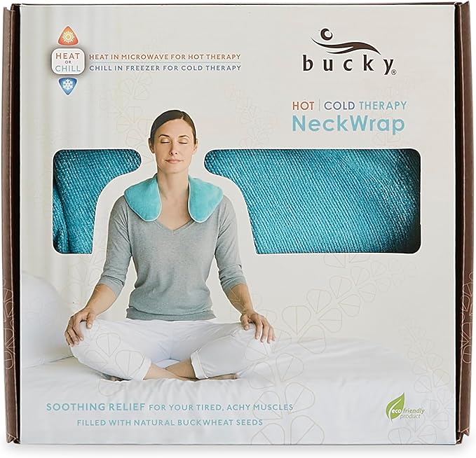 Bucky Therapeutic Travel Hot/Cold Therapy, Neck Wrap, Aqua