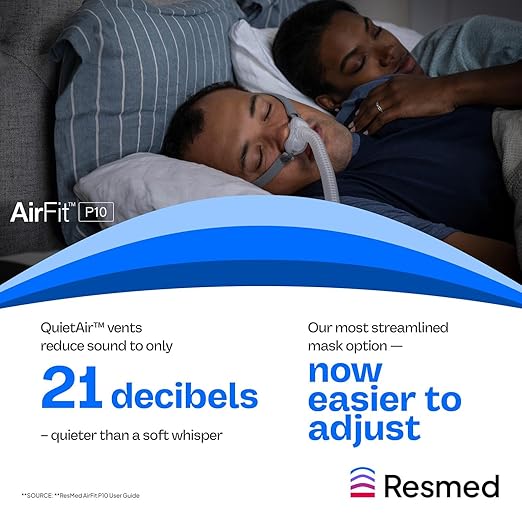Resmed AirFit P10 Nasal Pillow Cushion - CPAP Mask Accessories Replacement - Soft Lightweight Silicone - Dual Wall - Large