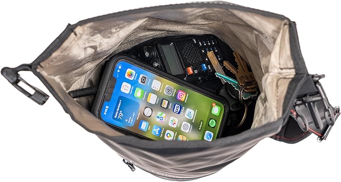 Mission Darkness Dry Shield Faraday Tote 7L Capacity // Waterproof Dry Bag for Electronic Device Security & Transport Signal Blocking Anti-Tracking EMP Shield Data Privacy Fits Phones Tablets Radios