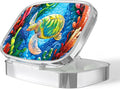 Pill Box-2 Compartment Small Pill Case Portable for Pocket & Purse Single Pill Carrier Pill Container to Hold Vitamins Medication Fish Oil and Supplements BPA-Free(Sea Turtle)