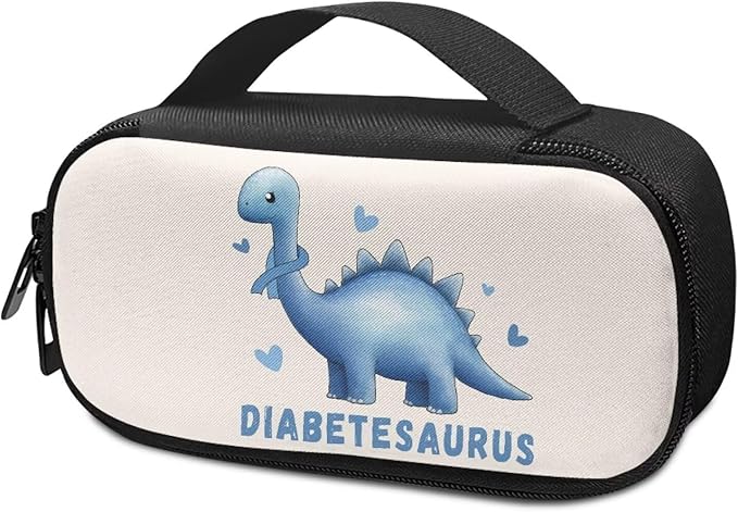 Rnyleeg Cute Dinosaur Bag for Diabetic Supplies Small Insulin Cooler Travel Case Portable Insulin Bags for Traveling Diabetic Bags for Supplies