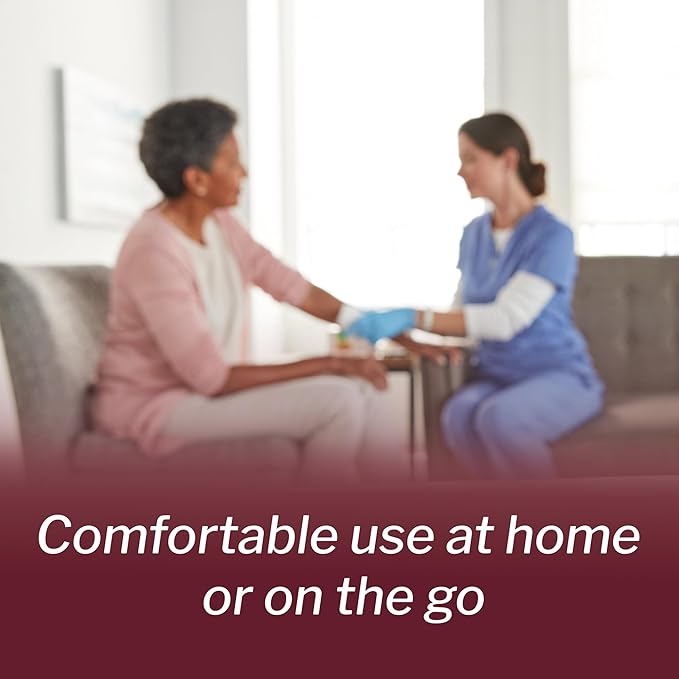 McKesson Aneroid Sphygmomanometer – Manual Blood Pressure Cuff Monitor with Carrying Case, Cuff 34-50 cm, Burgundy, 2 Count