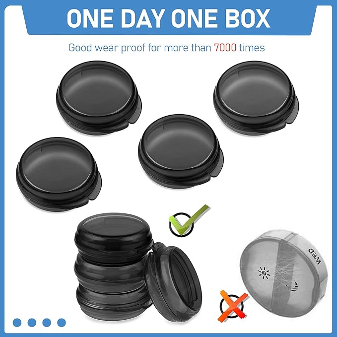 4 Pcs Mini Pill Organizer Small Pill Box Cute Portable Pill Case for Pocket Purse Travel Storage Containers Earplug Case Medicine Dispenser Vitamin Holder(4 Black)