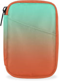 Weekly Travel Pill Organizer Case for Purse with Removable 7 Day Box Portable Compact Size Pill Box Fashionable Pill Container for Medicine Vitamin Supplement Turquoise Orange