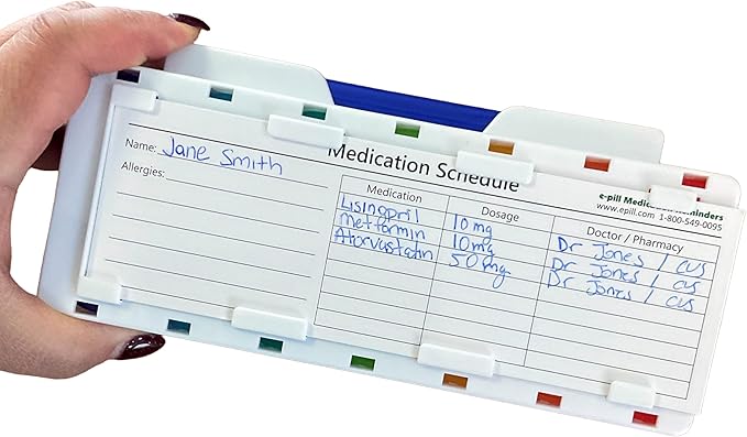 e-Pill 6 Times a Day 7 Day Weekly Pill Organizer – Large Capacity Rainbow Multicolor Pill Box for Vitamins & Medication
