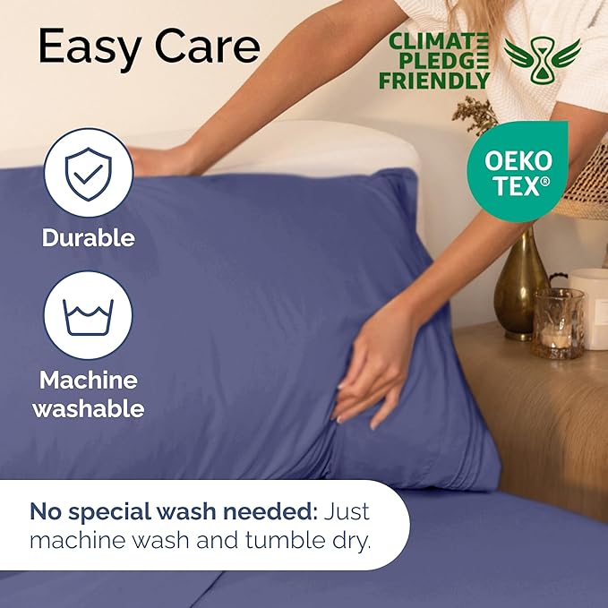 Twin Size 3 Piece Sheet Set - Extra Soft, Breathable & Cooling - Hotel Luxury Durable Bed Sheets - Deep Pockets, Easy-Fit & Wrinkle-Free - Twilight Purple Oeko-Tex