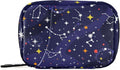 Pill Box Star Constellation Zodiac 7 Day Pill Case Travel Pill Organizer Bag with Zipper Portable Weekly Vitamin Medicine Supplement Holder Pouch Bag