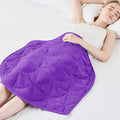Weighted Lap Blanket 5 lbs for Adults, Luxury Soft Small Weighted Blanket, Compact Portable Weighted Lap Pad for Relaxation, Sleeping, Travel, All-Season Use, Deep Purple, 30" x 40"