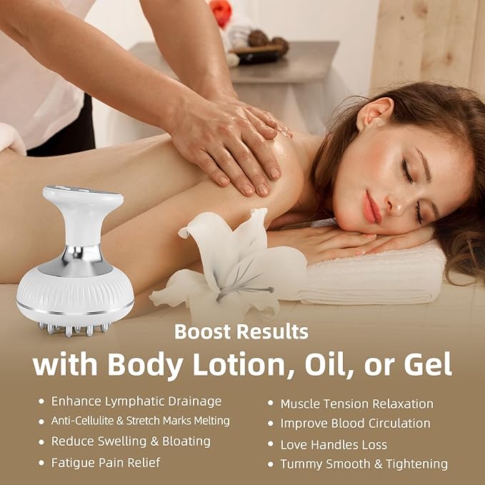 Lymphatic Drainage Massager - Helps Reduce Stretch Marks & Cellulite,for Legs Arms Belly,Body Sculpting Machine with Microcurrent,Heat,Vibration,Light Women's Day Gifts for Women