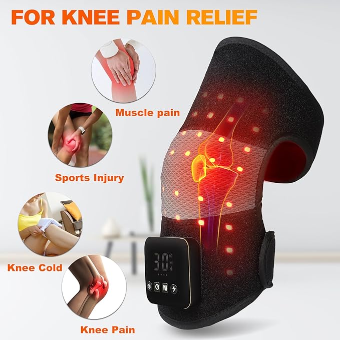 TUOB Red Light Therapy for Knee, 660nm & 850nm Red Infrared Light Therapy with Cordless Rechargeable Controller, Portable Light Therapy Device for Knee Elbow Shoulder Pain Relief