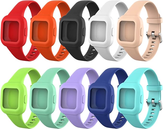 FitTurn Band Compatible with Garmin vivofit jr. 3 Bands Kids Replacement Accessory Soft Silicone Band 130-175mm Size for vivofit jr 3 Fitness Tracker Ages 4+ for Kids Wristbands (White)