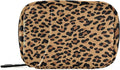 xigua Leopard Pill Case 7-Day Travel Pill Organizer Box with Zipper Closure for Vitamins, Medication and Supplements