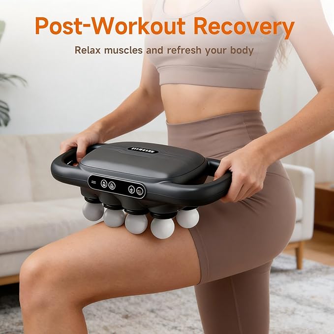 16-Head Massage Gun Set, Deep Tissue Percussion Massager, Electric Muscle Massager with 9 Adjustable Speeds, Portable for Home, Gym, Office, Travel, Black