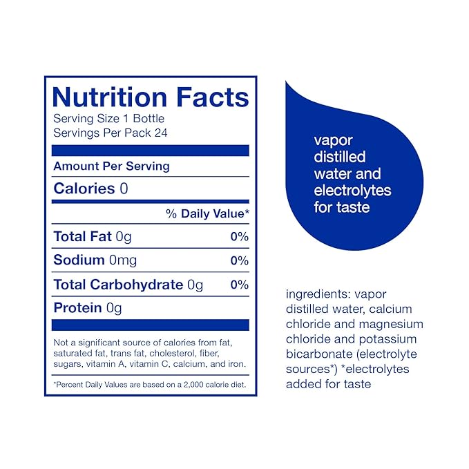 smartwater vapor distilled premium water bottles, 20 fl oz, 24 Pack