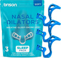 Brison Nasal Dilators for Breathing and Sleeping - 3 Pack Anti Snoring Nose Vents Opener for Better Breathing Sleeping and Activity Improves Airflow - Soft