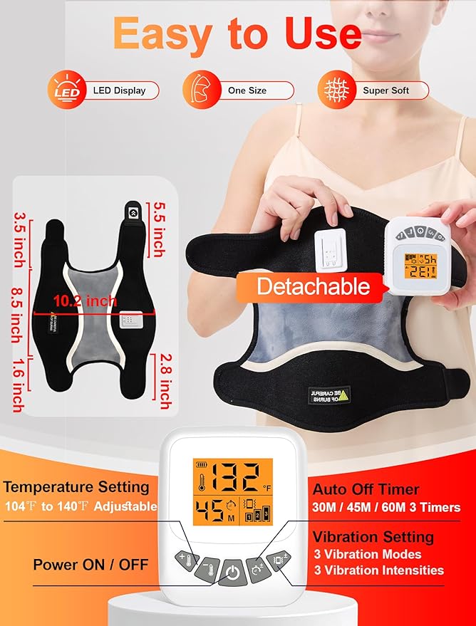 CAMECO 2-in-1 Cordless Elbow Massager with Heat for Tennis Elbow & Tendonitis Pain Relief, 5000mAh Battery & 104℉-140℉ Arm Heating Pad Sleeve with Vibration, Rechargeable Heated Elbow Wrap Brace