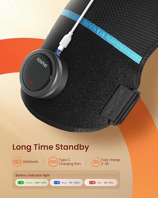 RENPHO Wireless Foot Massager with 20 Heating Mode, FSA Eligible Items Only List, Portable Knee Massager for Pain Relief, Heating Pad for Knee Shoulder Elbow, Valentines Day Gifts for Her Him (2 Pcs)