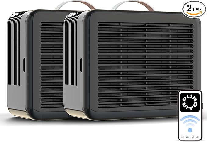 PuroAir Air Purifier 100i Smart HEPA Air Purifiers for Home Pets - Portable Small Air Purifier Filters up to 550 Ft² of Pollutants, Smoke, Pollen, Dust - Room Air Purifiers for Bedroom, Office (2PK)