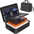Fireproof Document Box, Fire Proof Safe For Home Documents, Fire Safe Document Box - 5500°F With a Password and Convenient Shoulder Strap, Upgraded Capacity , Suitable for Important Documents(Soft)