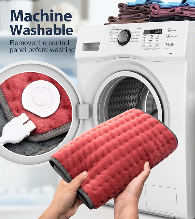 Heating Pad for Back, Neck & Shoulder Pain Relief – 12"x24" Electric Heat Pad, Auto-Off, Machine Washable, Moist/Dry Heat Options – Thoughtful Mother's Day Gifts for Mom, Dad, Women & Men