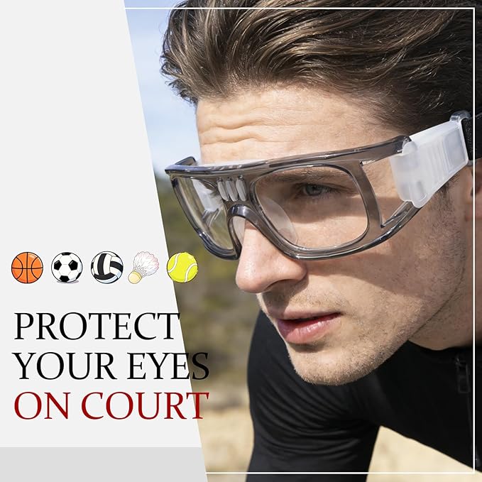 Andux Unisex Sports Glasses Anti Fog Goggles for Basketball Dribbling, Lacrosse, Eye Training LQYJ-01