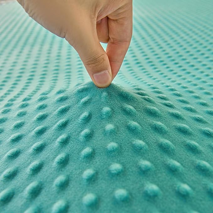 ZIQINPSQ Coral Velvet Fitted Sheet-Thickened Cold-Resistant and Warm Bed Sheets-Soft Velvet Fleece Fitted Sheets with-Elastic All Around. (Aqua, Twin)