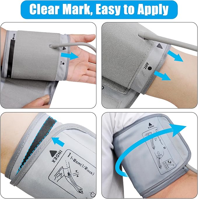 Y003T1 Extra Large Blood Pressure Cuff, 17-21inch XL Blood Pressure Cuff for Big Arms Compatible with Omron BP5100 BP5250 BP5450 BP7100 BP5350 BP7350 BP7250, Tailored Fit for Tapered Arms
