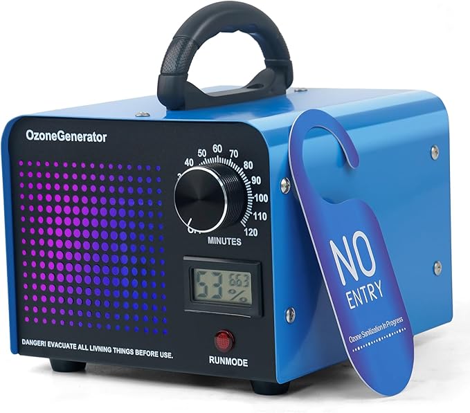 Ozone Machine Generator 128,000 Mg/H Ozone Odor Eliminator Odor Removal Air Purifier Ionizer for Rooms, Smoke