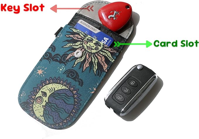 DQL Faraday Key Fob Signal Blocker - Prevent Keyless Car Theft, RFID Protection, Green