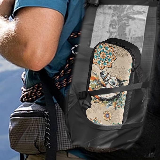 Bohemian Horse Diabetic Supplies Travel Case Insulin Pen Cooler Case Medication Insulated Organizer for Glucose Meter and Diabetic Supplies Diabetic Supplies Bag Carrying Cases