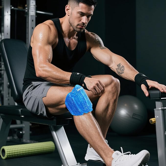 MR.ICE Knee Ice Pack Wrap 2 Packs,Reusable Ice Packs for Knee Replacement Surgery, Gel Cold Therapy Pack for Injuries, Surgery Recovery, Arthritis, Swelling, Bruises, Joint & Muscle Pain Relief