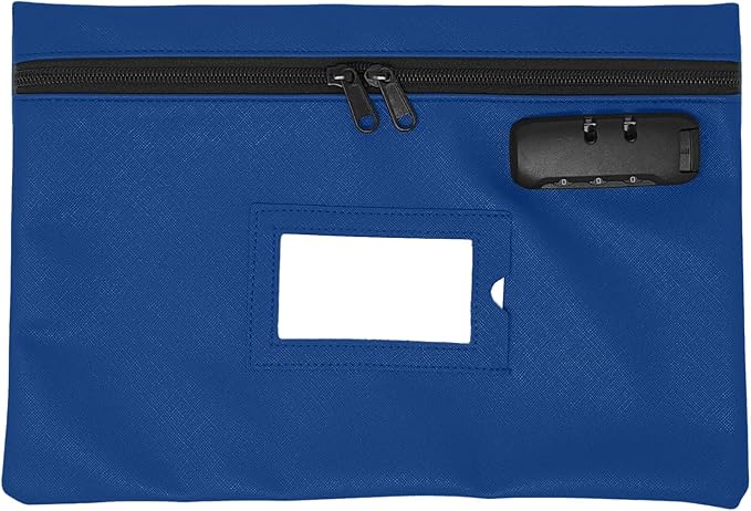 Medicine Bag with Lock | 12x8 Inch Med Bag | Medication Bag for Traveling | Small Medication Travel Bag | Kids Medicine Bag | Pills Locking Zipper Pouch Storage Case Organizer (Navy blue)