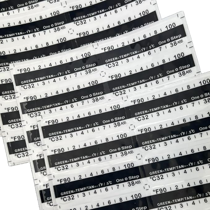 One Step Urine Temperature Test Strips, 25 x Stick on Adhesive Thermometer Strips for Urine Collection Bottles, Visual Display Measurement Range of 32°C-38° or 90°F-100°F
