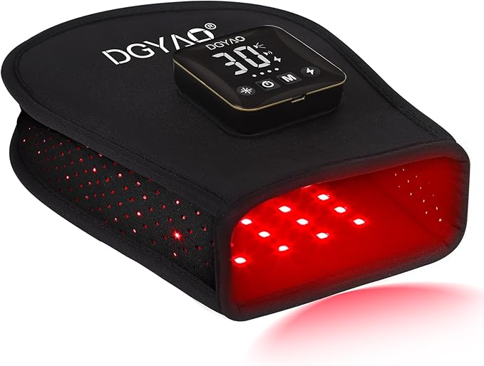 TUOB Red Light Therapy for Hand, Cordless Infrared Light Therapy Device with Power Bank, Led Light Therapy Double Side Pad Glove Deep Penetrate Joint Benefit for Hand Wrist Fingers Pain Relief