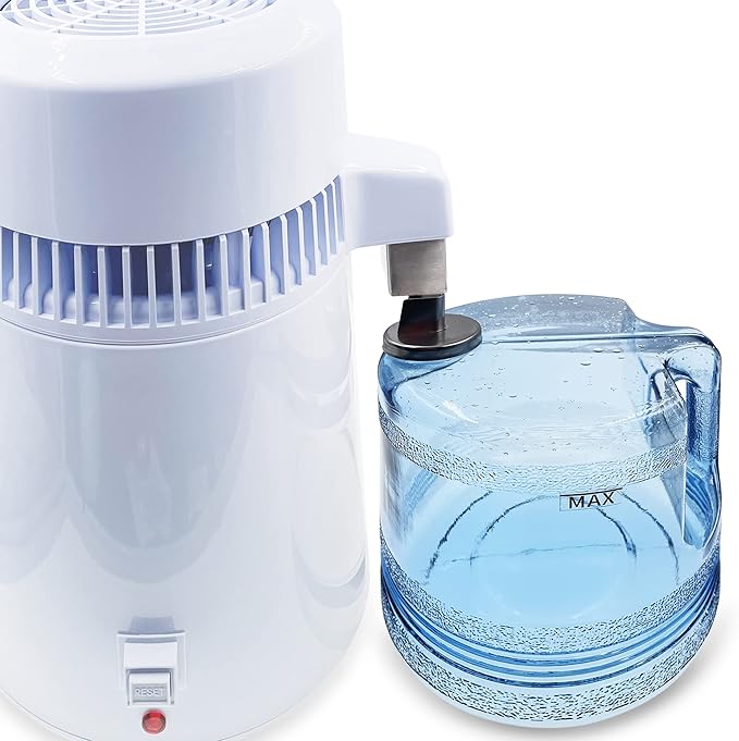 xcivi 1 Gallon/ 4L Distiller Water Container, Replacement Collection Bottle, Portable Plastic Gallon Pot Canteen, Compatible with Megahome and Other Countertop Water Distillers