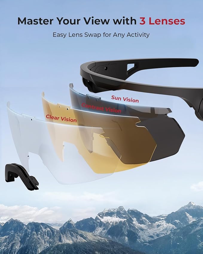 ONNAIS Shooting Glasses with Earplugs - ANSI Z87.1+ Safety Glasses with Detachable NRR 32dB Earplugs, Gifts for Men and Women