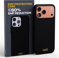 WAVEBLOCK EMF Protection Silicone Case Compatible with iPhone 17 Pro Max, Radiation Blocker, 5G Shield Reduction, Lightweight, USA Patented and Tested in FCC Lab, Black