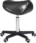 Master Massage Ergonomic Saddle Chair-Saddle Stool- Hydraulic Swivel Rolling Chair-Salon Clinical Tattoo Dentist Clinic Stool, Spas, Salons Stools, Workshop Office-Black