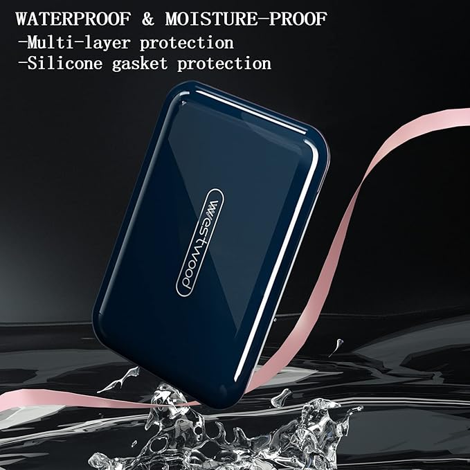 DUBSTAR Travel Pill Organizer Moisture Waterproof Small Pill Box for Pocket Purse 6 Compartments Portable Pill Case Medicine Vitamin Holder Container,Blue