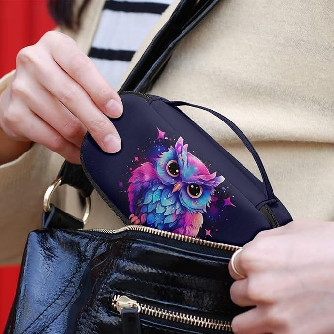 Cartoon Owl Insulin Cooler Travel Case, Handy Medication Insulated Diabetic Carrying Cooling Bag for Insulin Pen, Glucose Meter and Diabetic Supplies
