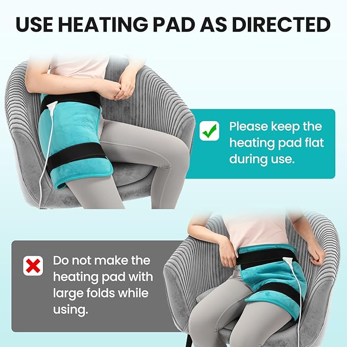 TABEKE Hip Heating Pad for Hip/Sciatica Pain Relief, Hip Support Brace, Lower Back/Thigh/Buttock Electric Heat Pad, Hot Physical Therapy for Men, Women