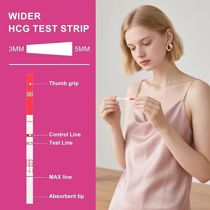 Pregnancy Test Strips, 25 Count, High Sensitivity Home Tests for Early Detection