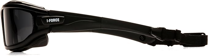 PYRAMEX I-Force Sporty Dual Pane Anti-Fog Goggle, Black Frame/Clear Anti-Fog Lens