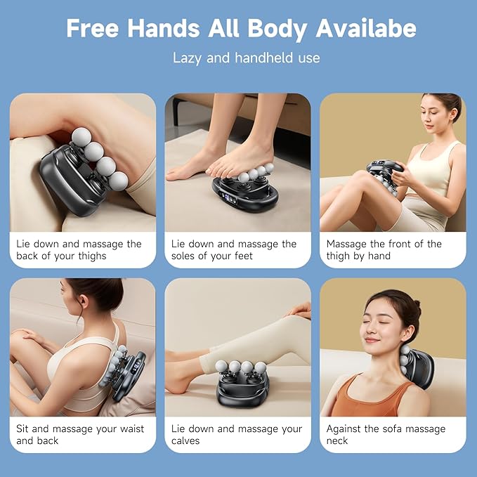 Upgraded Mini 16-Head Massage Gun, Electric Deep Tissue Massage, 3 Modes, 30 Levels Of Speed, Used To Relieve Pain In Neck, Back, And Leg Muscles, Lightweight And Portable, Suitable For Small Figures